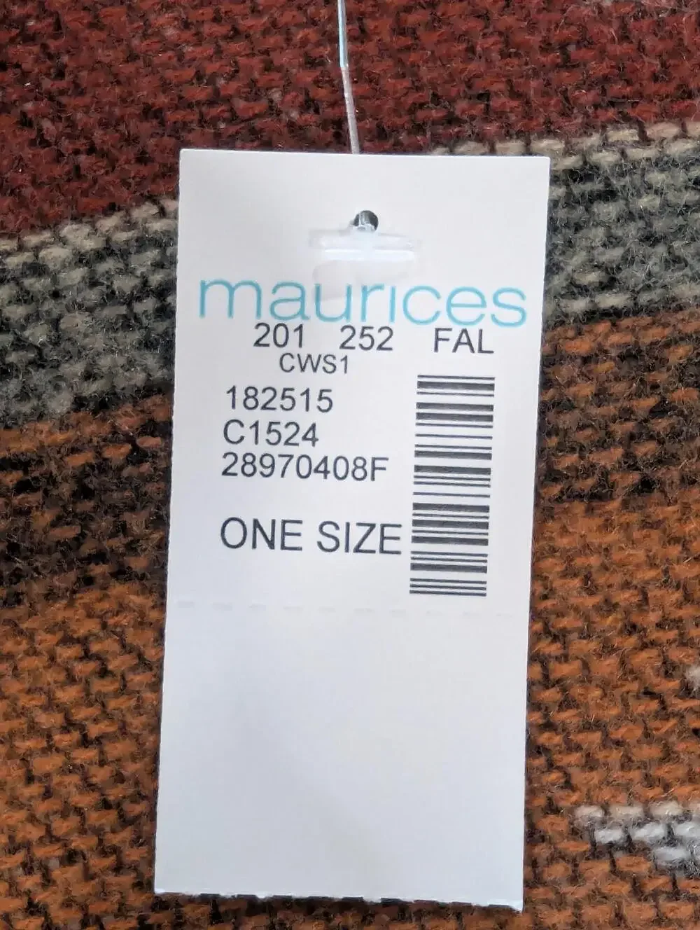 Maurices Shawl Wrap Womens One Size Brown Aztec Southwestern Fringe Tassel Knit